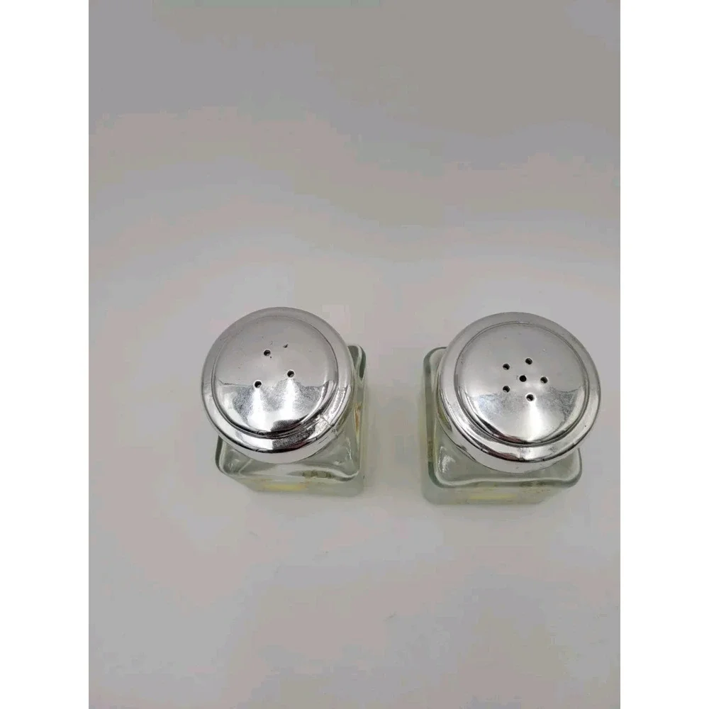 Yellow Lemon fruit design Clear Glass Salt And Pepper shakers Set